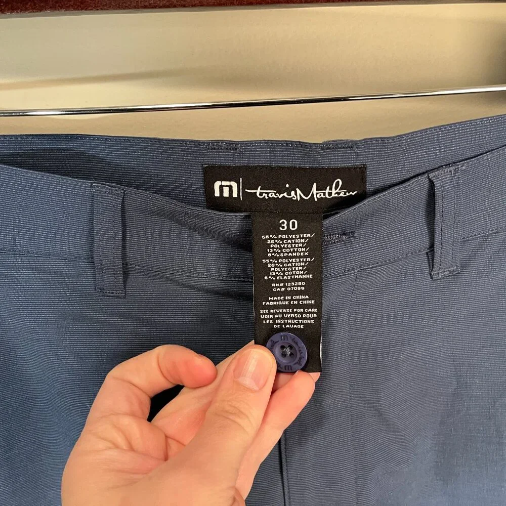 ⛳ TravisMathew Men’s Dark Blue Golf Shorts Flat Front 30 10” Inseam 🔥 - Picture 5 of 5
